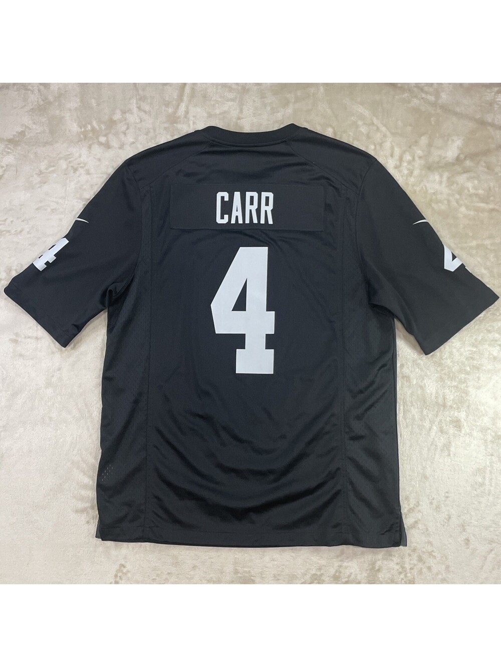 Nike NFL Las Vegas Raiders #4 Derek Carr On Field Football Jersey Black Mens L
